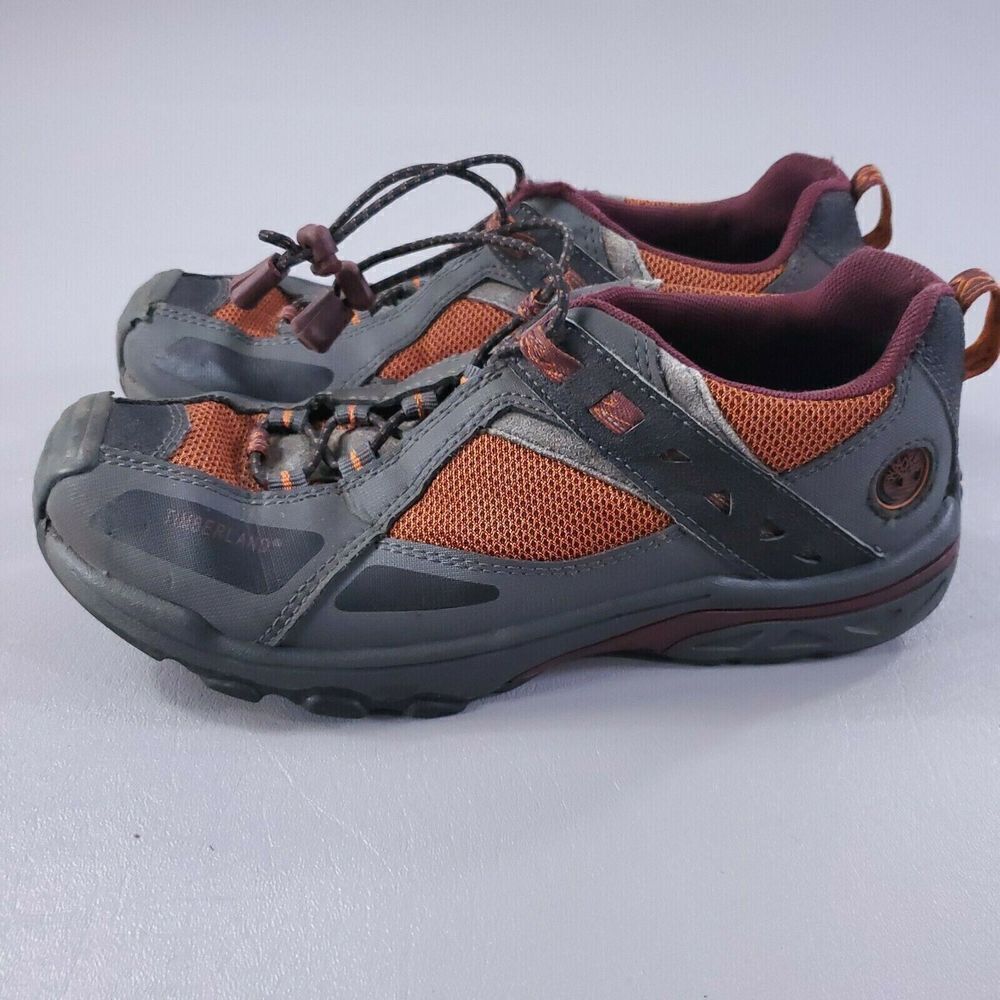 Timberland Shoes Youth 5.5 Leather Outdoor Hiking Performance Sneakers Orange